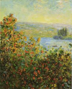 Claude Monet Flower Beds at Vetheuil France oil painting art